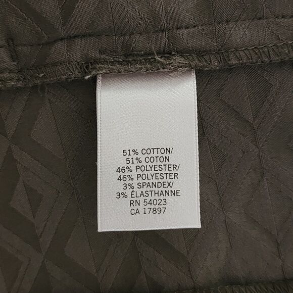 Banana Republic Factory Womens Martin Fit Pants Olive Green Cropped Size 10 - Picture 6 of 9